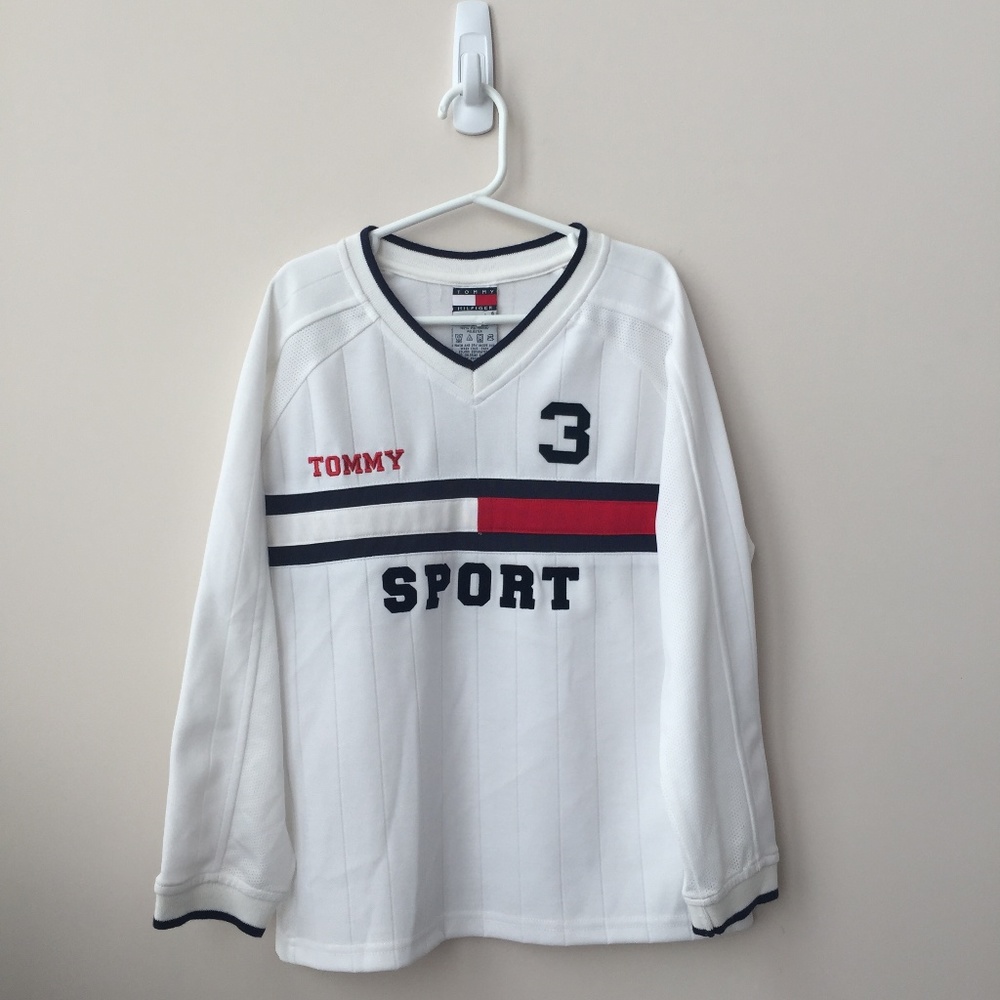 Tommy Hilfiger Long Sleeve 3 Sport V-Neck Shirt 6